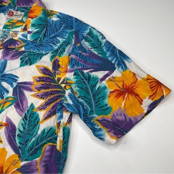 Vintage Aloha Shirt Hilo Hatti Hawaiian Button Beach Vacation Floral Summer XL - Picture 4 of 13